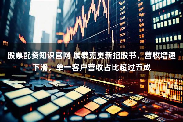 股票配资知识官网 埃泰克更新招股书，营收增速下滑，单一客户营收占比超过五成