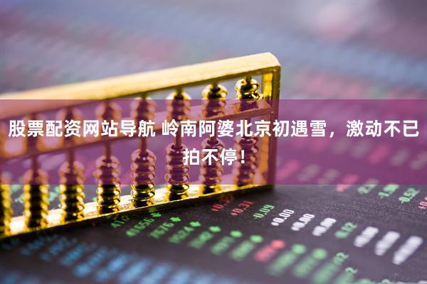 股票配资网站导航 岭南阿婆北京初遇雪，激动不已拍不停！